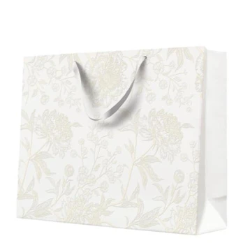 Dovanų maišelis Paw Decor Collection Maxi Subtle Line, 16 cm x 44 cm x 54 cm, balta sp.