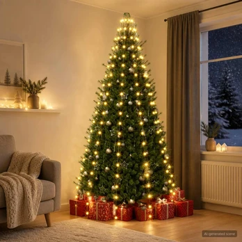 Kalėdų eglutės lemputės Žalia 210 cm PVC 210 LED