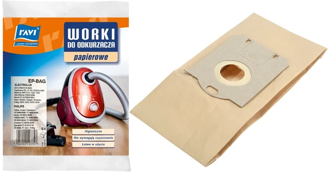 Electrolux/Philips EP-BAG dulkių siurblio maišeliai, 5 vnt., 20 x 2 x 30, 10375, Simple Solution