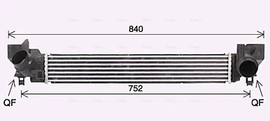 tarpinis suslėgto oro aušintuvas, kompresorius BW4579 AVA kaina