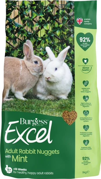 Burgess - Excel Adult Rabbit Nuggets with Mint 9kg