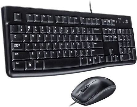 „Logitech MK120“ klaviatūra ir pelė