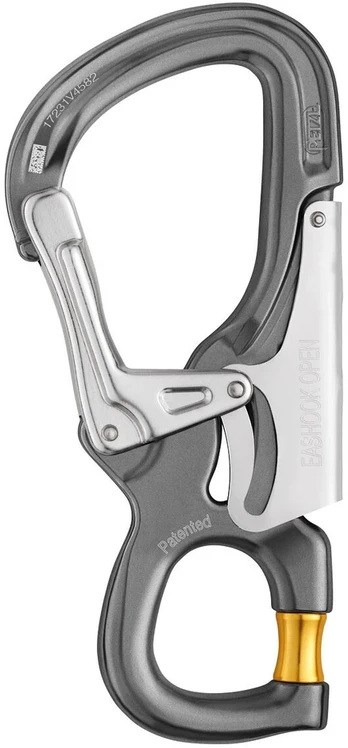 Petzl Eashook Open pilkas/yellow