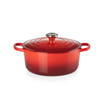 Ketaus puodas apvalus Ø24cm / 4.2L raudonas
