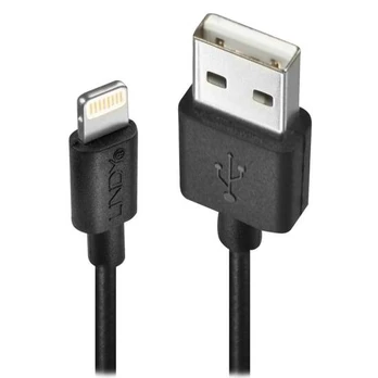 Lindy USB-A – „Lightning“ USB laidas, 3 m juodas (31322)