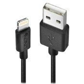 Lindy USB-A – „Lightning“ USB laidas, 3 m juodas (31322) kaina