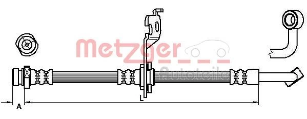 Stabdžių žarnelė METZGER 4110453
