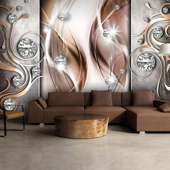 Artgeist Fototapetas - Brown and Diamonds
