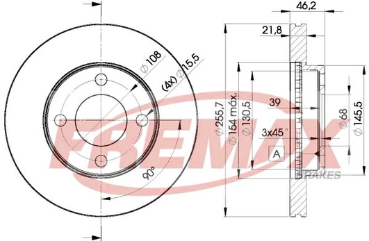 Stabdžių diskas FREMAX BD-3633