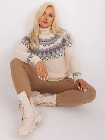 Šviesiai smėlio spalvos megztinis