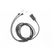 Tellur QD to 2 x Jack 3.5mm adapter cable 2.2m black kaina