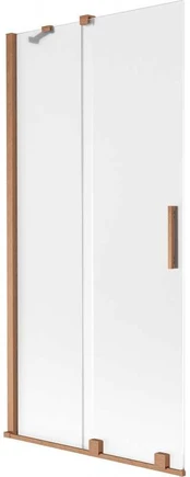 Vonios sienelė Mexen Velar, 90 x 150 cm, Brushed copper/matinis stiklas