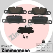 Stabdžių trinkelių rinkinys, diskinis stabdys ZIMMERMANN 24554.160.9 kaina