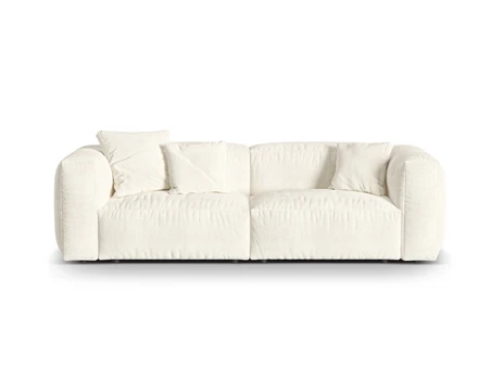Boucle Modular Sofa, "Martina", 3 Seats, 240x106x75, Ivory