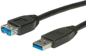 Kabelis USB Roline USB-A - 0.8 m Juodas (11.02.8977)