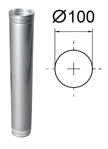 Dūmtraukio vamzdis Akvilon, L1000 x D100mm