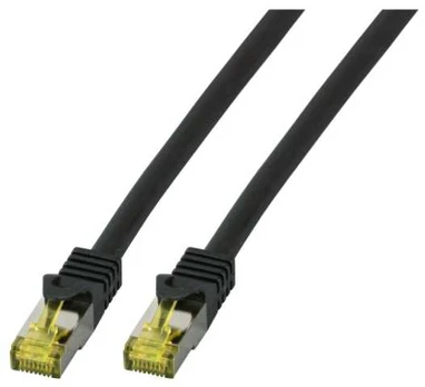 EFB RJ45 Patchkabel S/FTP,Cat.6A,LSZH,0,25m,juodas