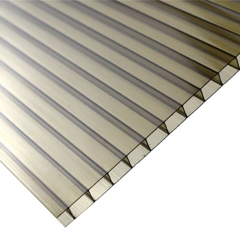 Kanalinis polikarbonatas 10 mm bronza (pagamintas ES) - 2,10 m - 2 m