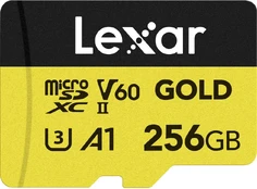 Lexar memory card microSDXC 256GB Gold UHS-II V60 A1