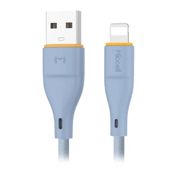 Naujos prekės // Kabel USB-A - Lightning Miccell VQ-D06, 2,4A, 1m, niebieski