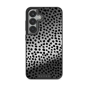 Almond Latte - Cute Samsung Galaxy S25 Plus Case, Elite Mirror Dark (Magnetic) / Silver