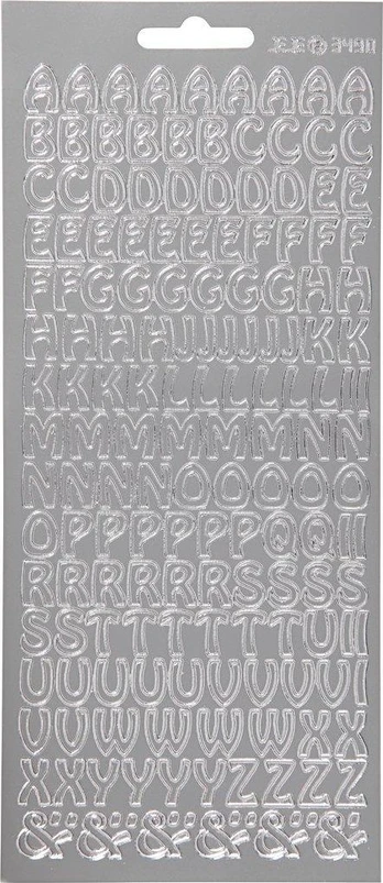 Focus Focus Stickers Sidabriniai laiškai dizainas 2