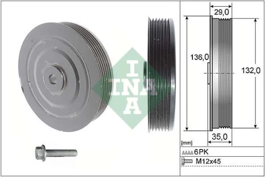 INA 544 0009 20 Crank pulley