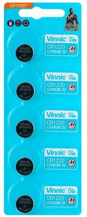 Vinnic CR1220 baterijos 5 vnt.