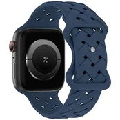 Beline dirželis Apple Watch Silicone Woven 38|40|41mm mėlyna |deep mėlynas box kaina