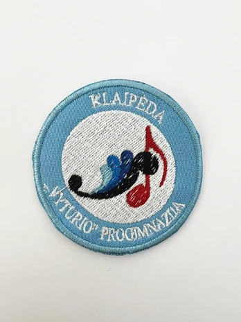 Klaipėdos „Vyturio“ progimnazijos emblema, EMBLEMA: Emblema su prisiuvimu (prie rūbo)