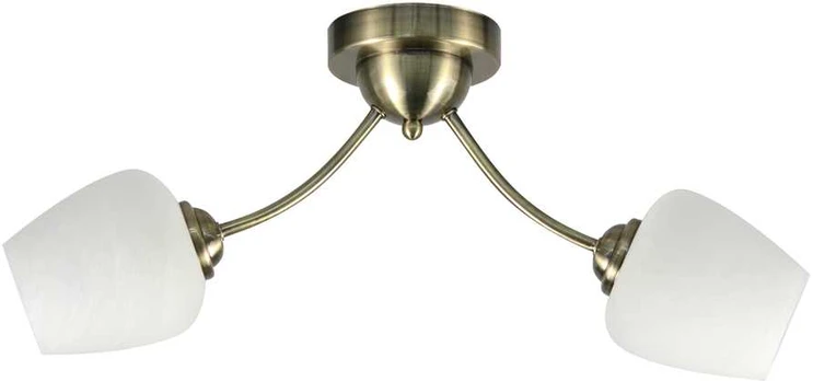 ZINA CEILING LAMP PATINA 2X40 E27 Baltas LAMP