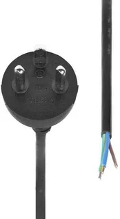 MicroConnect Type K EDB - Open End, Power cable, 5m, Juodas