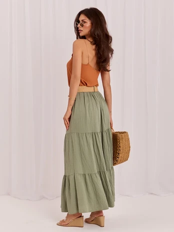 Italy Moda Spódnica-MO-SD-25013.27-khaki