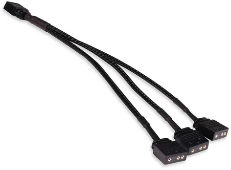 Alphacool Y-Splitter aRGB 3-Pin auf 3x 3-Pin 15cm - juodas