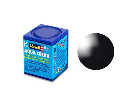 Revell - Aqua Color, Juodas, Gloss, 18ml, 07
