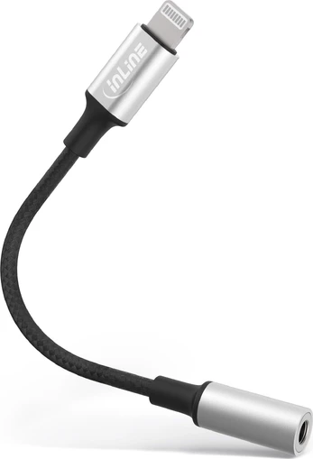 USB adapteris InLine Žaibas - Jack 3.5mm sidabro (31440)