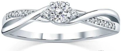 Silvego Sidabrinis ring with crystals Swarovski FNJR085sw