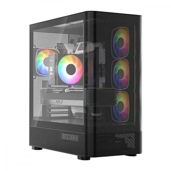 MODECOM PC CASE VOLCANO AQ 300 ARGB MIDI Juodas