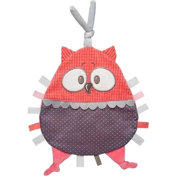 Minkštas pliušinis čežantis žaislas Canpol OWL Pink