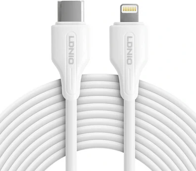 Kabelis USB-C - Lightning LDNIO 2m 30W balta LC122I