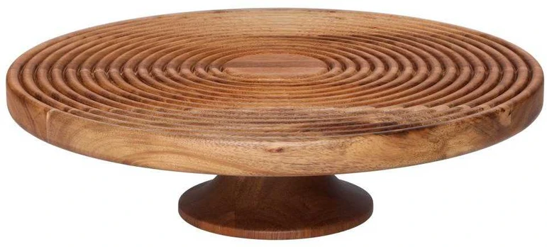 Maku Groove cake stand acacia 30 cm