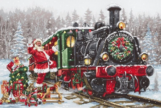 Santa`s Express SB2397 - siuvinėjimo kryželiu rinkinys