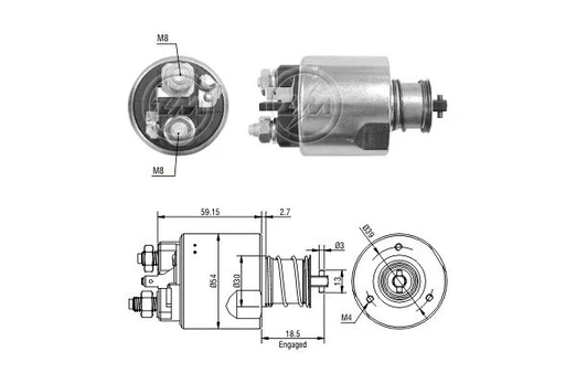 Solenoidinis jungiklis, starteris ERA ZM3491