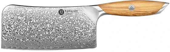 Damasko plieno peilis Kamazaki Bone Chopper, KZ46KN, 18 cm