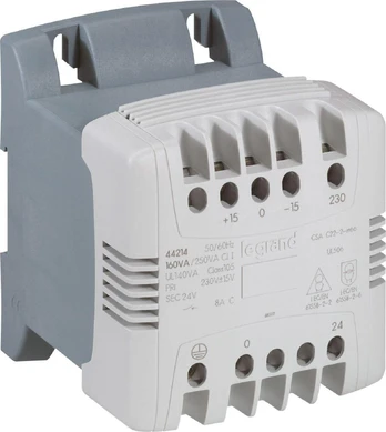 Legrand 160VA 230 / 24V saugos kontrolės transformatorius (044214)