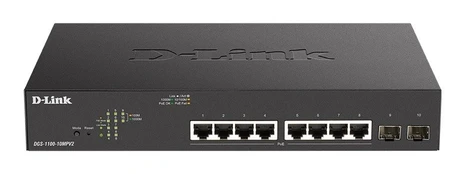 Switch DGS-1100-10MPV2 8GE PoE+ 2SFP
