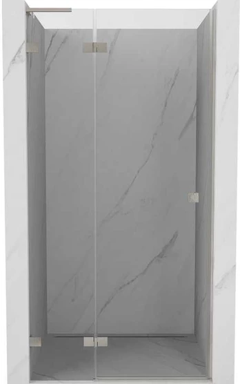 Dušo durys Mexen Lunar L, kairė, 90 cm, transparent/brushed nickel