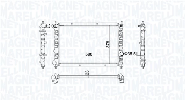 Variklio radiatorius MAGNETI MARELLI 350213192100