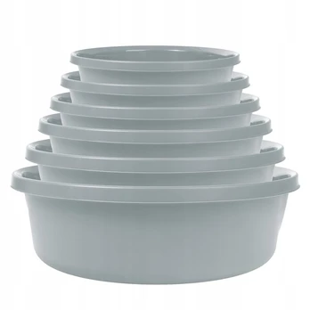 Plastikinis dubuo skalbiniams, pilkas, 9 L