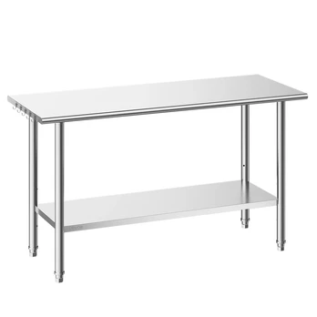 Nerūdijančio plieno darbo stalas 61x152 cm